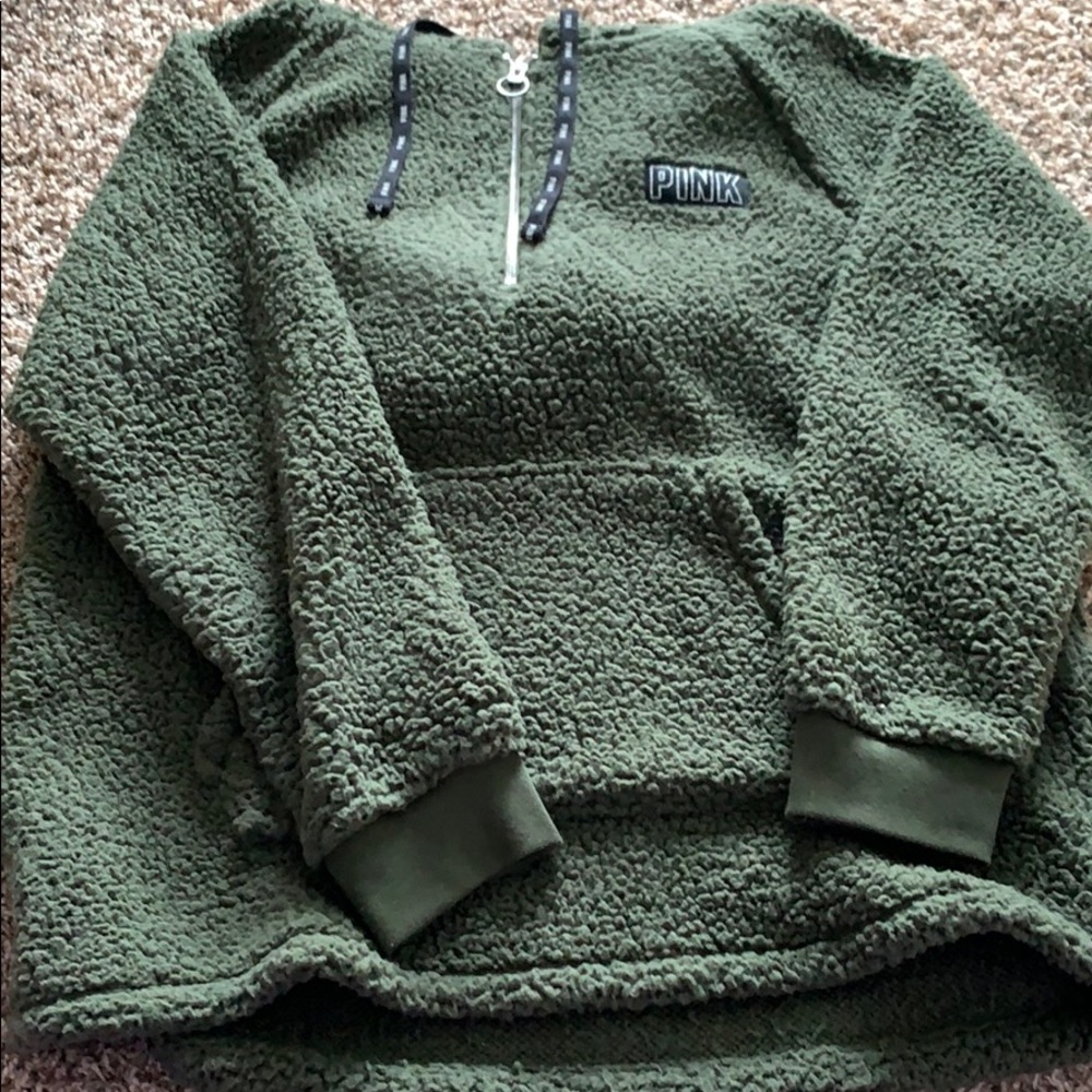 NWOT Victoria’s Secret PINK quarter zip hoodie